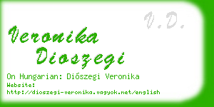 veronika dioszegi business card